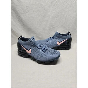 Nike Women's Air VaporMax Flyknit 2 Work Blue Crimson Tint 942843-401 Size 7